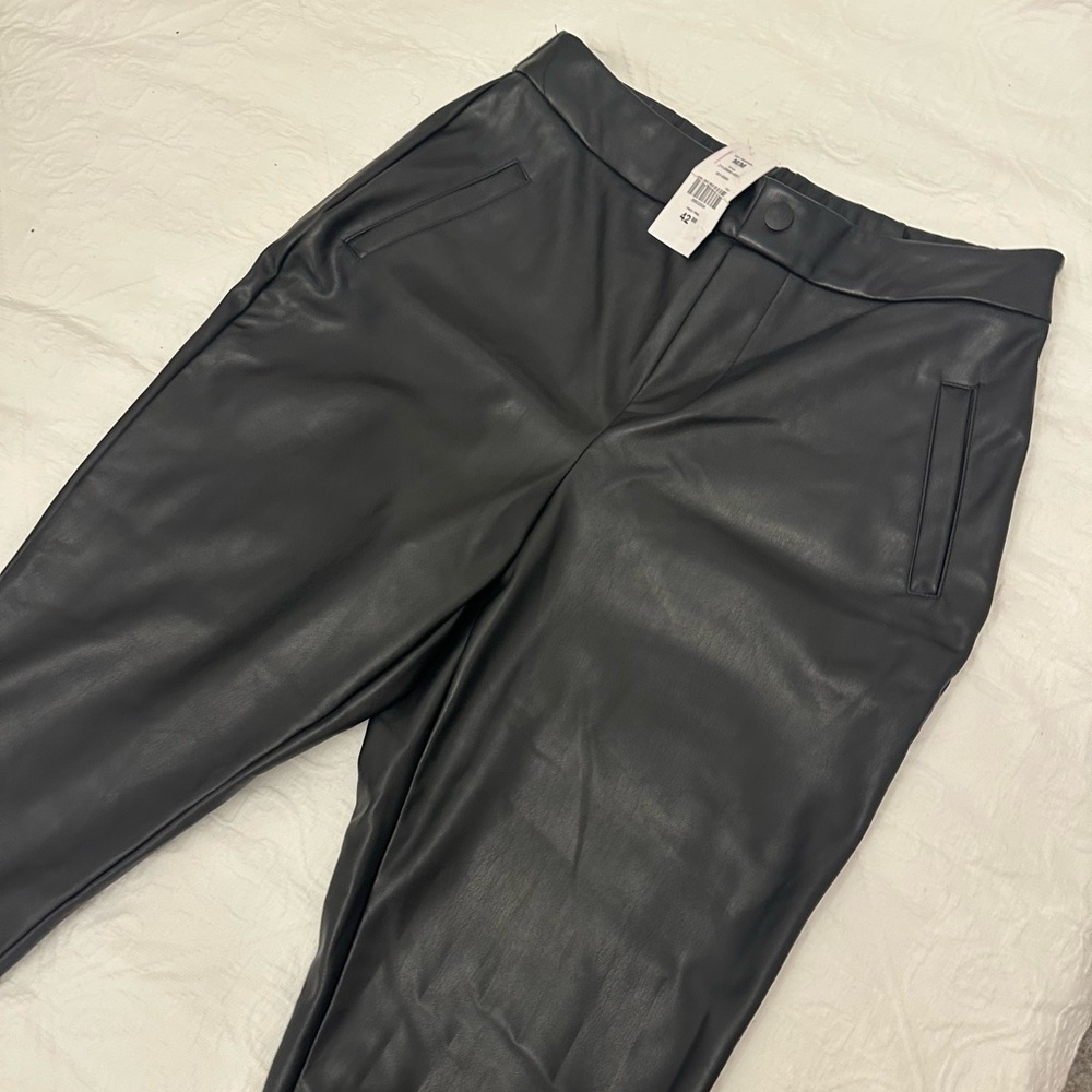 Suzy Shier Black Faux Leather Pants